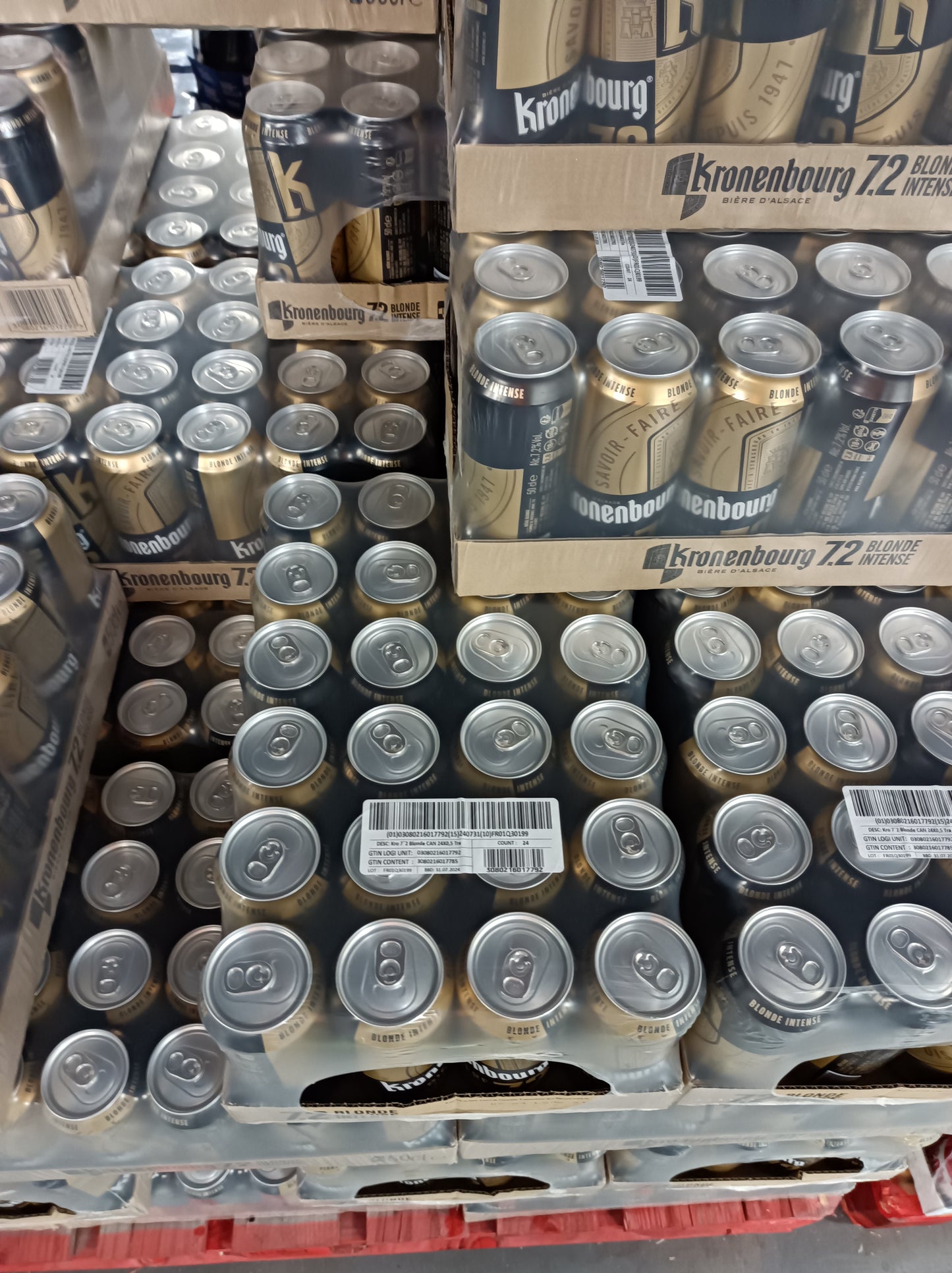 Bière blonde 7.2° lot de 24 boîtes x 50cl Kronenbourg