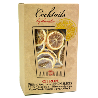 Citron jaune en tranches séchées lot de 3 boîtes de 200g Thiercelin 1809
