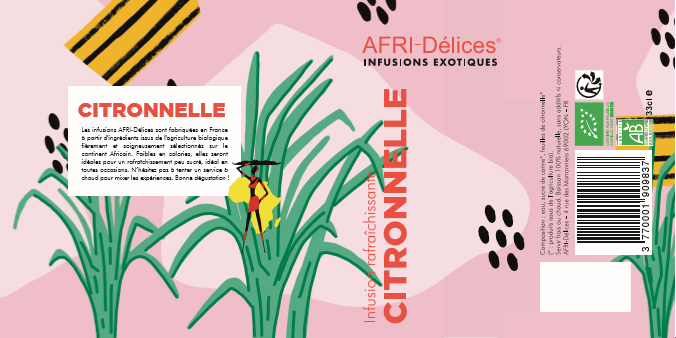 Infusion exotique à la Citronnelle BIO 33cl AFRI-Délices