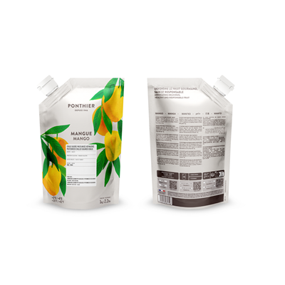 Coulis de mangue lot de 3 sachets souples de 1 kg Ponthier