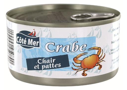 Crabe chair et pattes lot de 6 boîtes 1/4 Kileoa