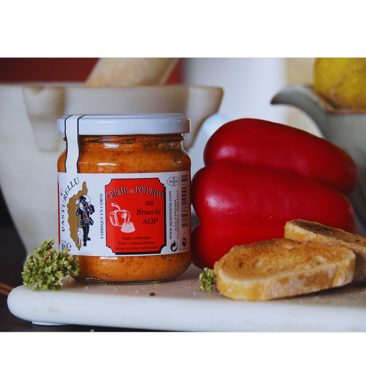 Crème de poivron au Brocciu AOP lot de 12 pots de 180g A. Paesana