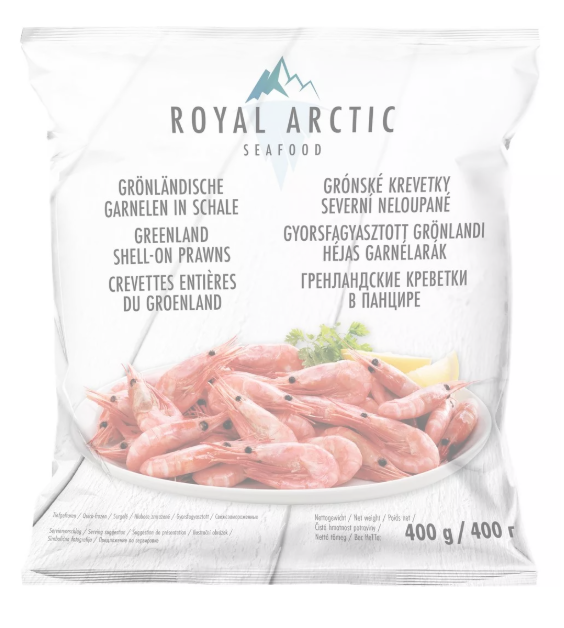 Crevettes entières cuites du Groenland lot de 5 sachets de 400g ROYAL ARTIC