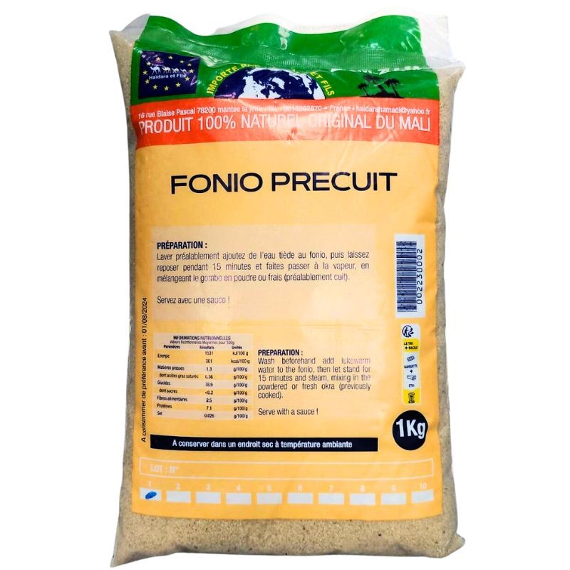 Fonio précuit 1kg importé du Mali