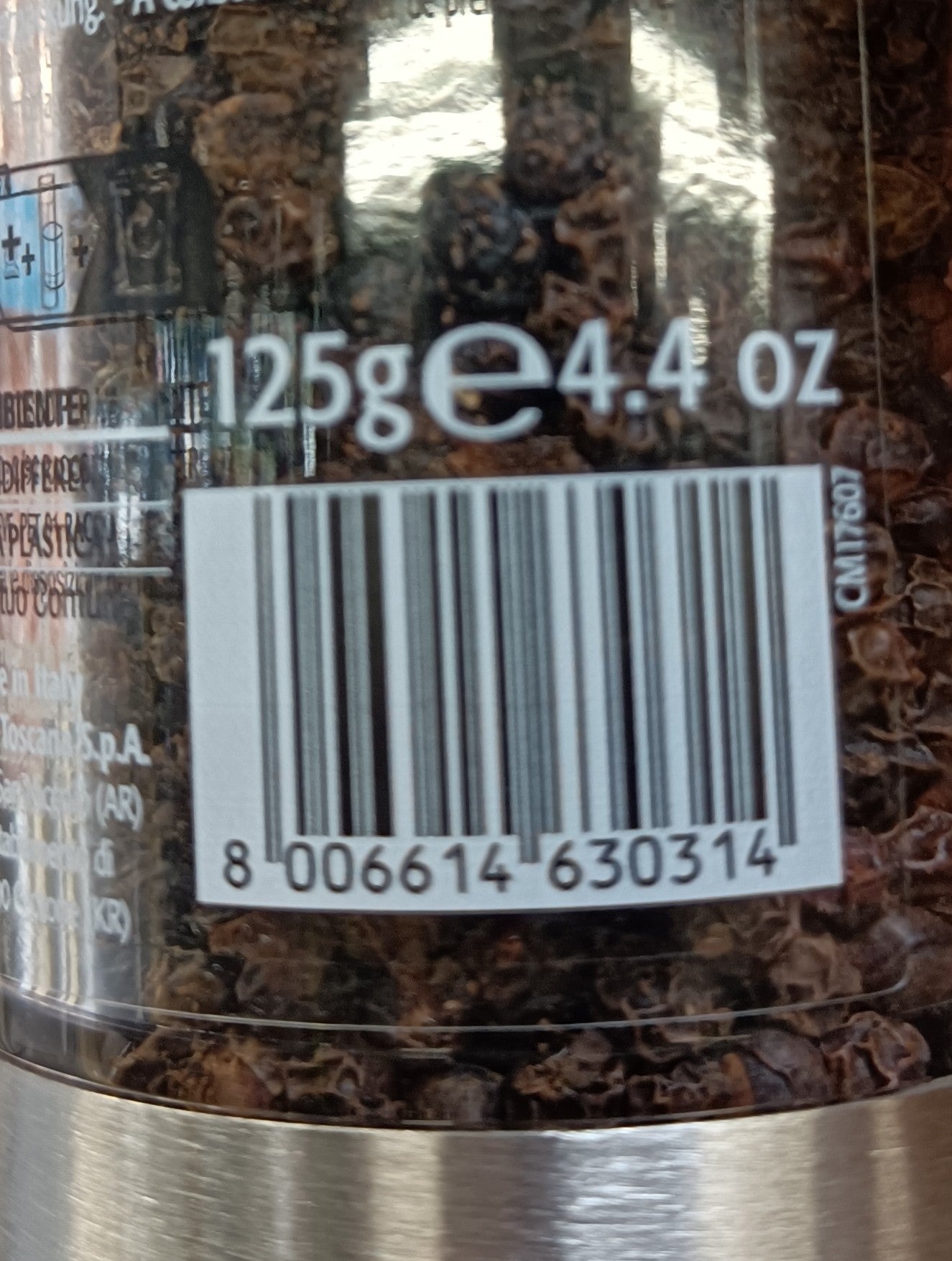 Moulin poivre noir 125g Montosco