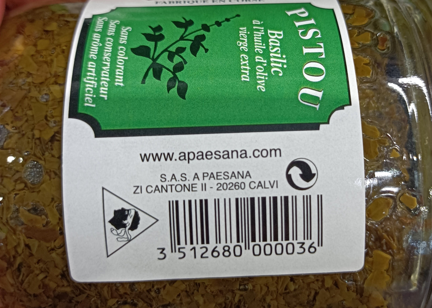 Pistou à l'huile d'olive lot de 6 pots de 370g A. Paesana