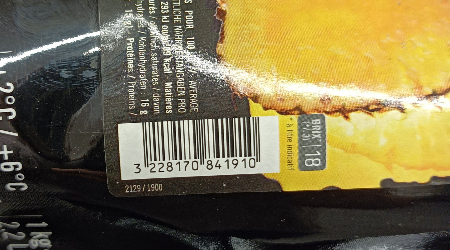 Purée d'ananas Victoria lot de 3 sachets souples de 1 kg Ponthier
