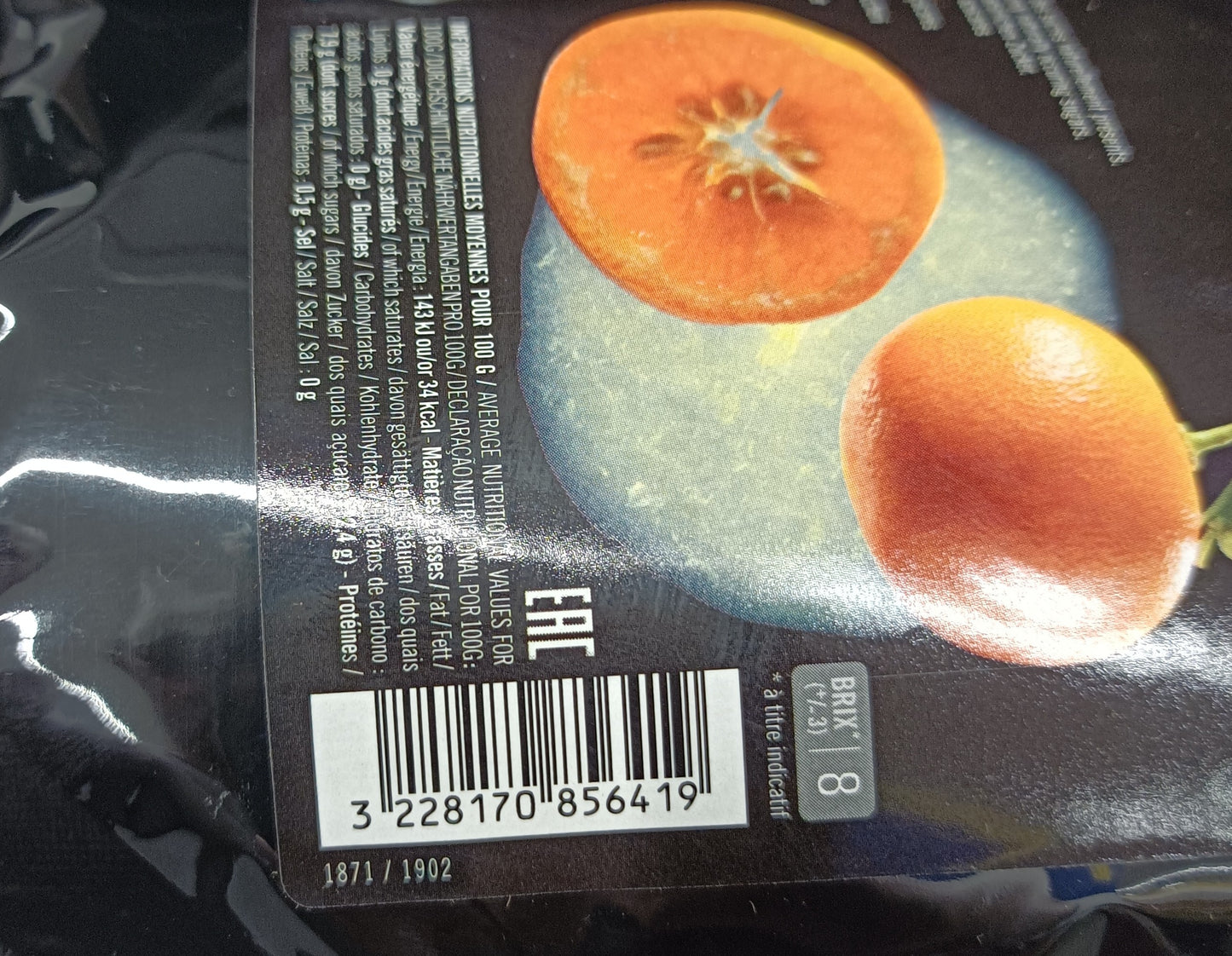 Purée de Kalamansi lot de 3 sachets souples de 1 kg Ponthier