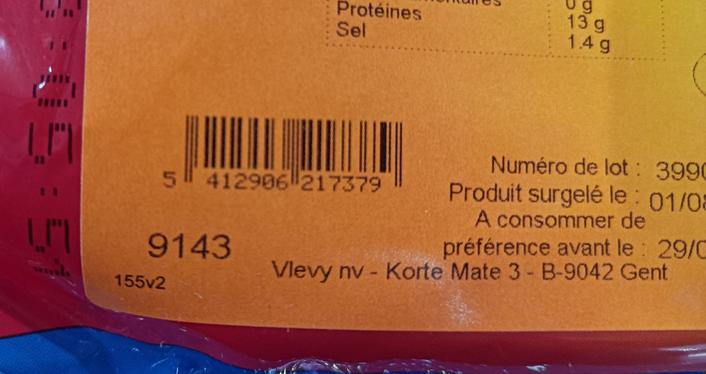 Merguez de bœuf tranchées lot de 5 sachets de 1 kg Topino