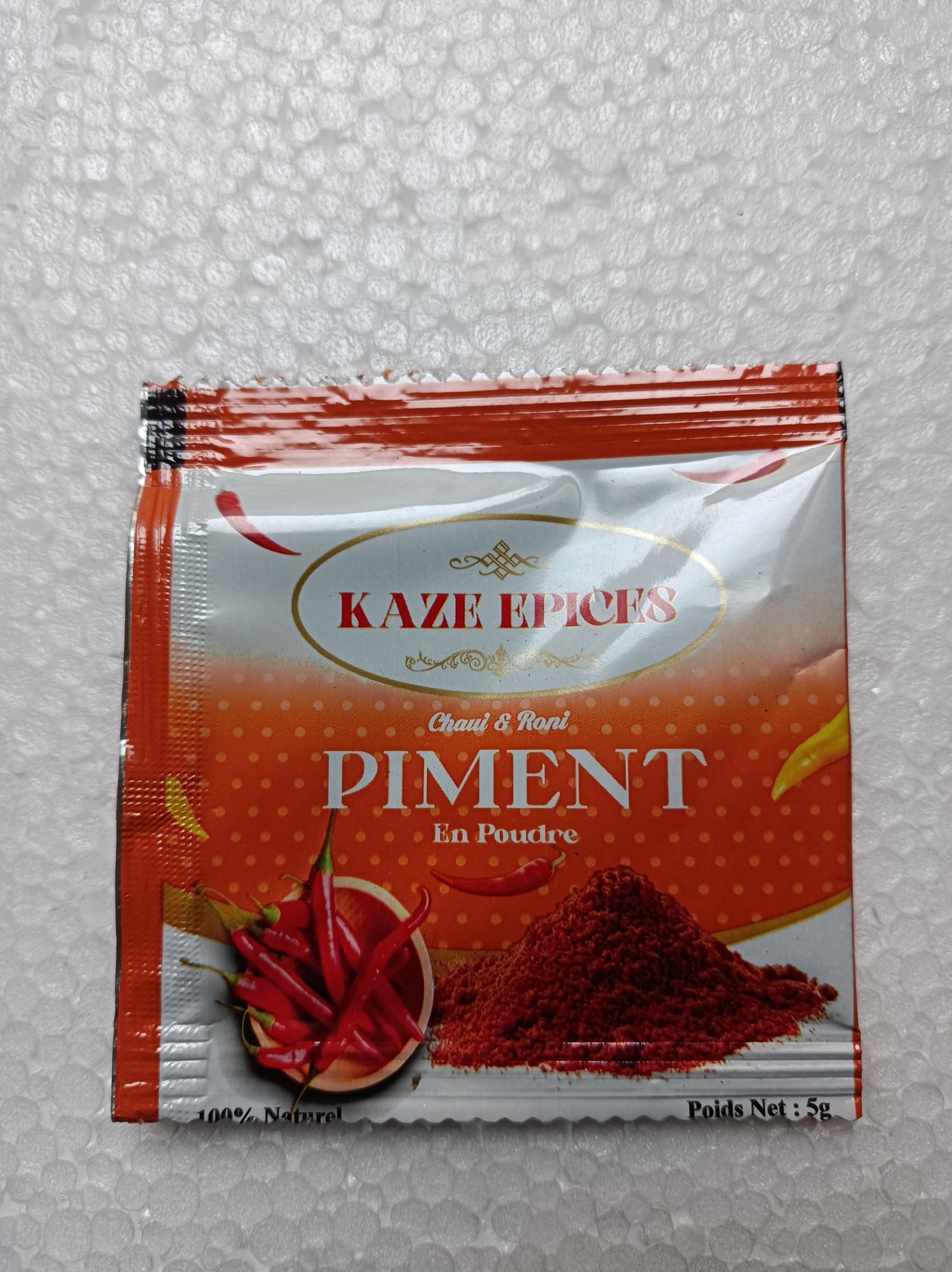 Piment en poudre lot de 5 sachets de 5g