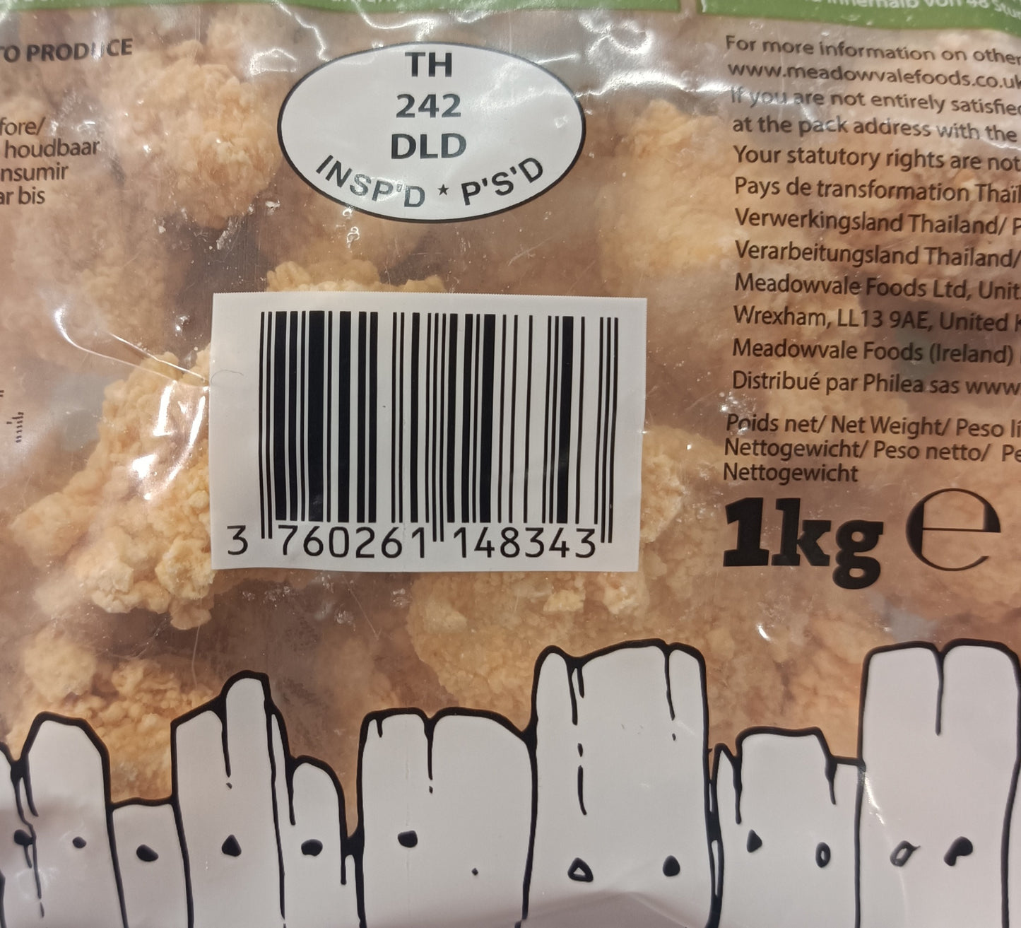Pop de poulet Halal lot de 3 sachets de 1kg Thaïlande Country style