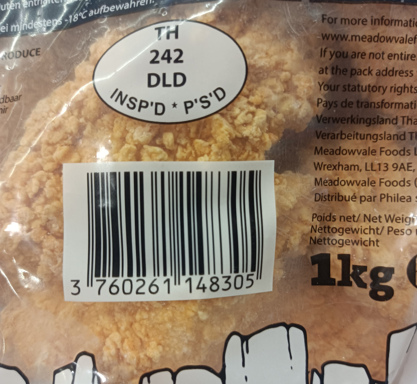 Aiguillette de poulet crunchy épicé halal lot de 3 sachets de 1 kg Country Style