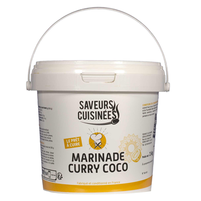 Marinade curry coco lot de 2 sceaux de 1kg Saveurs cuisinées