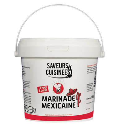 Marinade mexicaine lot de 2 sceaux de 1kg Saveurs cuisinées
