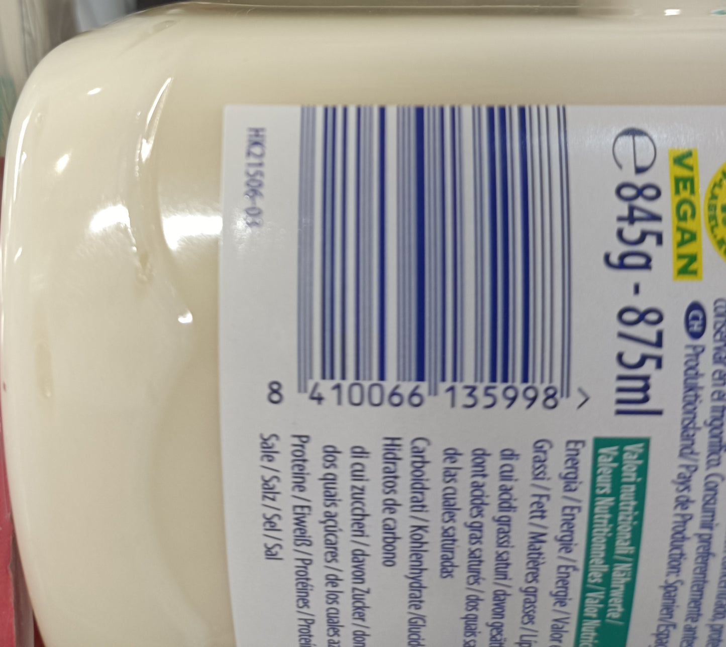 Mayonnaise Végan lot de 2 flacons souples de 875ml Heinz