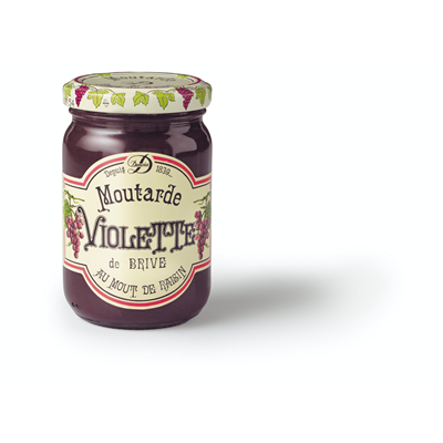 Moutarde à la violette lot de 2 bocaux de 200g Denoix