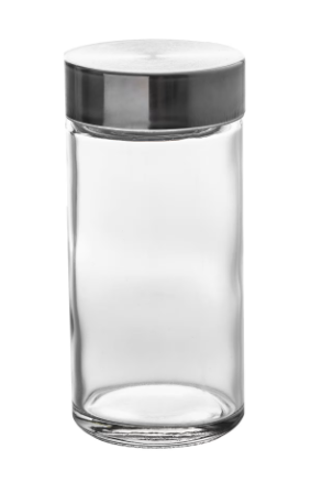 Set de 6 pots à épices ronds verre et métal chromé Five Simply smart