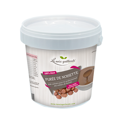 Purée 100% de noisette naturelle lot de 2 sceaux de 1 kg La noix gaillarde