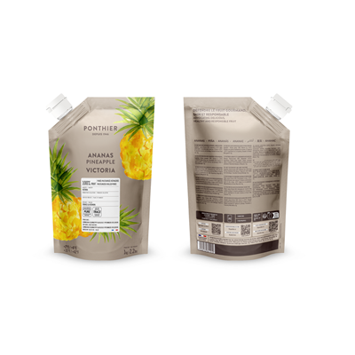 Purée d'ananas Victoria lot de 3 sachets souples de 1 kg Ponthier