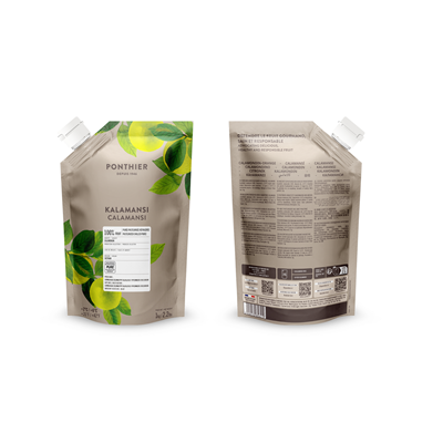 Purée de Kalamansi lot de 3 sachets souples de 1 kg Ponthier