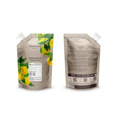 Purée de bergamote lot de 3 sachets souples de 1 kg Ponthier
