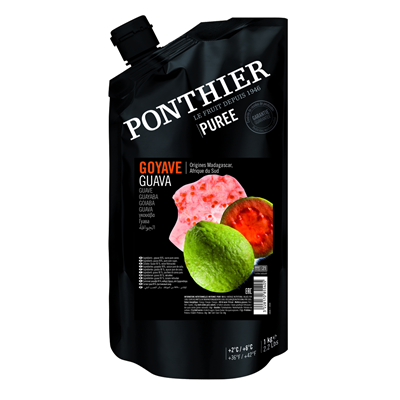 Purée de goyave lot de 3 sachets souples de 1kg Ponthier