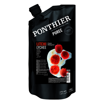 Purée de litchi lot de 3 sachets souples de 1kg Ponthier