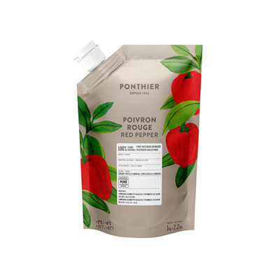 Purée de poivron rouge lot de 3 sachets souples de 1 kg Ponthier
