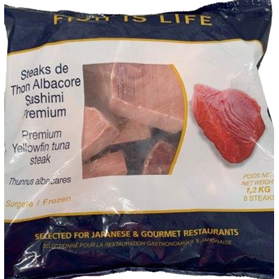 Steaks de thon albacore 140/160 lot de 2 sachets de 1,2 kg Fish Is Life