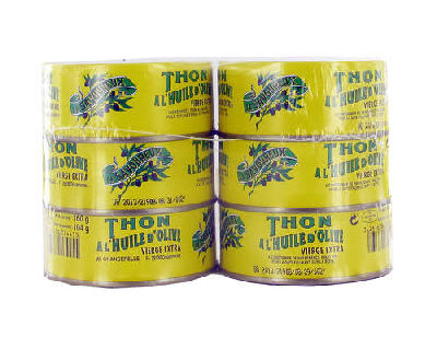 Thon entier albacore à l'huile d'olive lot de 6 boîtes 1/5 Le Savoureux