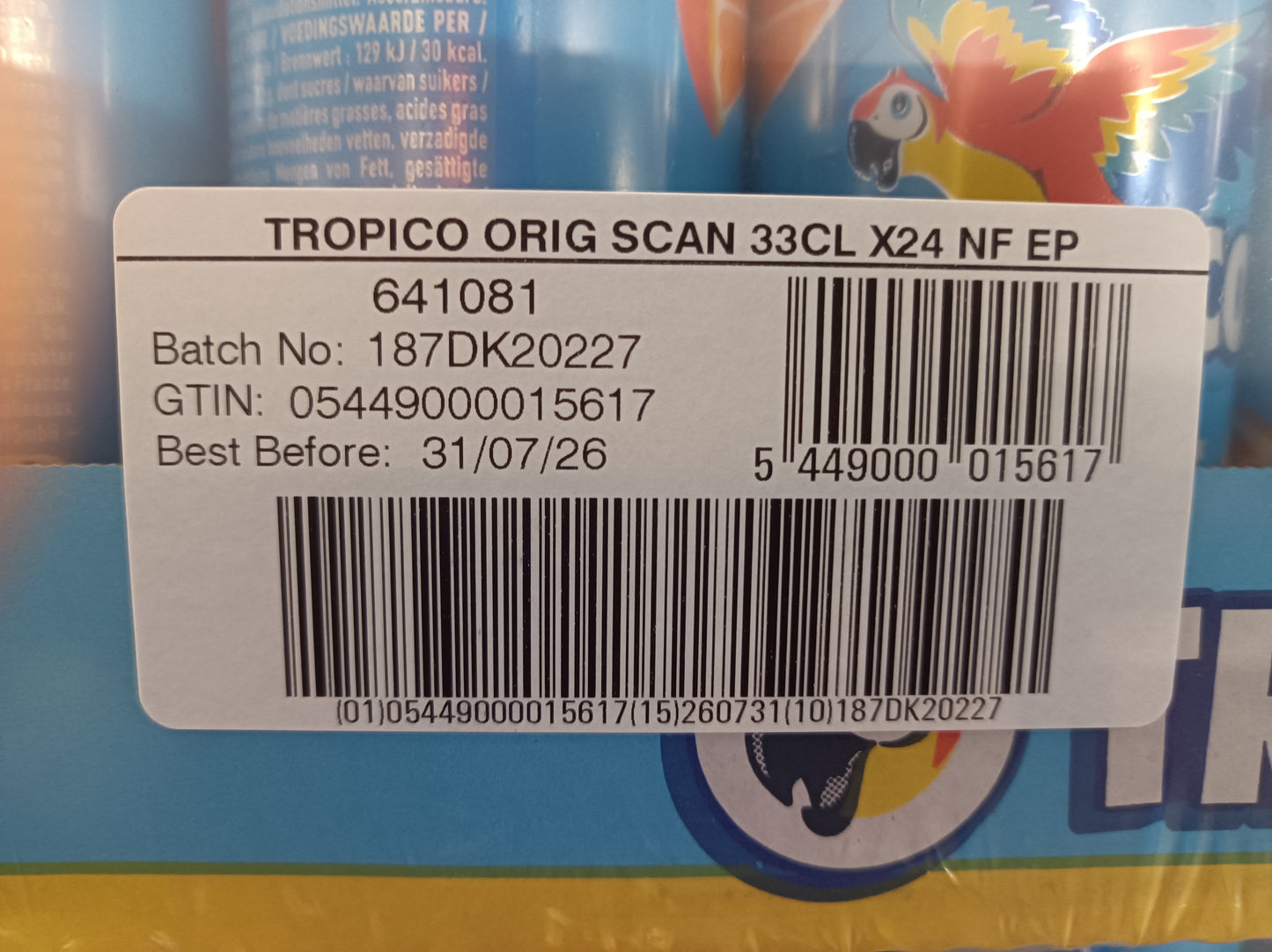 L'Original lot de 24 boites de 33cl Tropico