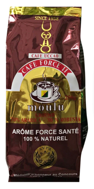 Café 70% Arabica et 30% Robusta moulu du Cameroun UCCAO sachet de 250g