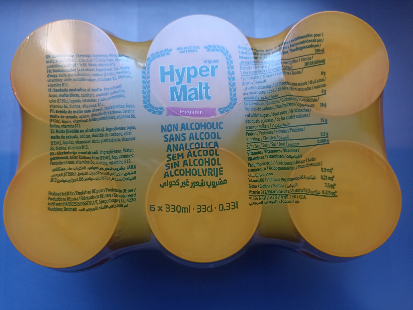 Boisson maltée lot de 24 cannettes de 33cl HYPER MALT