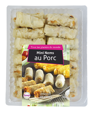 Nems cocktail au porc lot de 3 x 700g Took-Took Dessaint Traiteur