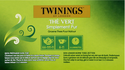 Thé vert à la menthe lot de 2 boîtes de 50 sachets Twinings