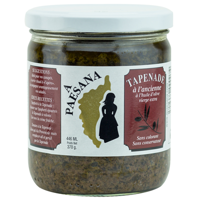 Tapenade noire à l'ancienne lot de 6 pots 370g A. Paesana