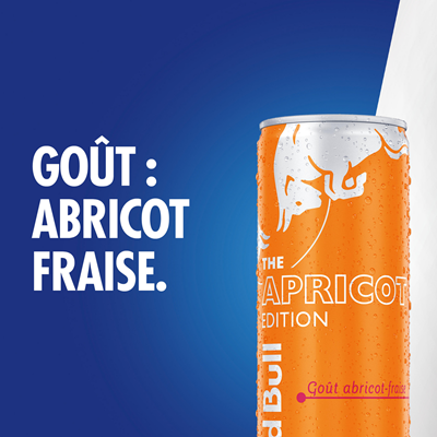 Boisson énergisante goût abricot-fraise lot de 24 boîtes 25cl Red Bull