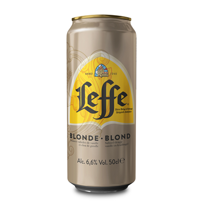 Bière blonde 6.6° lot de 3 packs de 24 boîtes (72 unités) de 50 cl Leffe