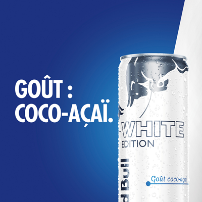 Boisson énergisante The White Edition goût coco-Acaï boîte 25cl Red Bull