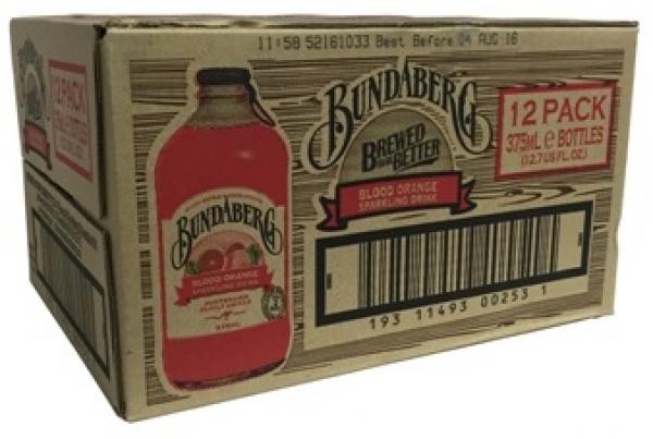 Boissons orange sanguine pack de 15x37,5cl (verre perdu) Bundaberg