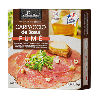 Carpaccio de bœuf VBF fumé lot de 5 boîtes de 20 x 70g Jean Routhiau