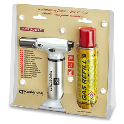 Chalumeau pour cuisiner kit bruleur rechargeable Kemper