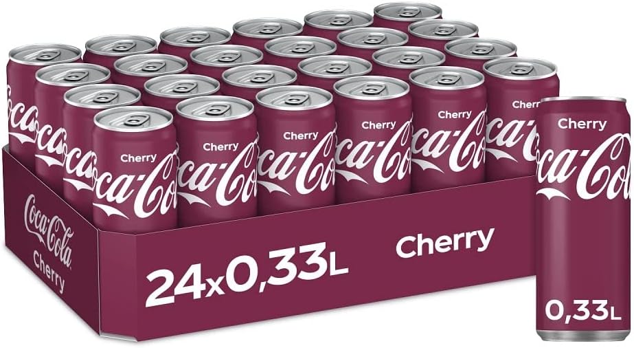 Cherry lot de 24 boîtes slim 33cl Coca-Cola