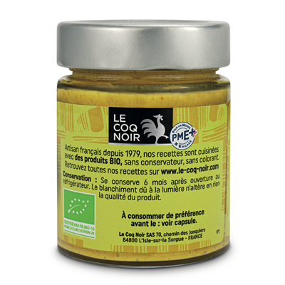 Citron confit au gingembre BIO lot de 6 bocaux de 130g Le Coq Noir