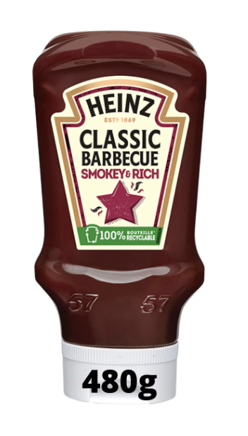 Sauce barbecue lot de 4 flacons de 480g HEINZ