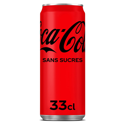 Coca-Cola sans sucres lot de 30 boîtes slim 33cl