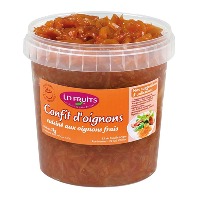 Confit d'oignons lot de 2 pots de 1kg Id Fruits