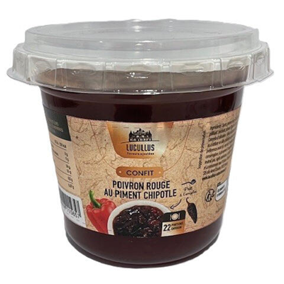 Confit de poivron rouge au piment chipotle lot de 6 pots de 550g LUCULLUS