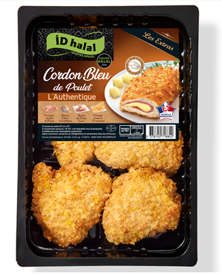 Cordon Bleu de poulet halal lot de 3 sachets de 900g ID halal