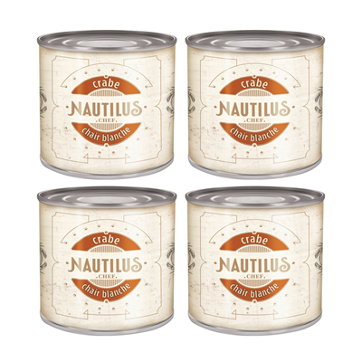 Crabe chair blanche lot de 4 boîtes de 500g Nautilus